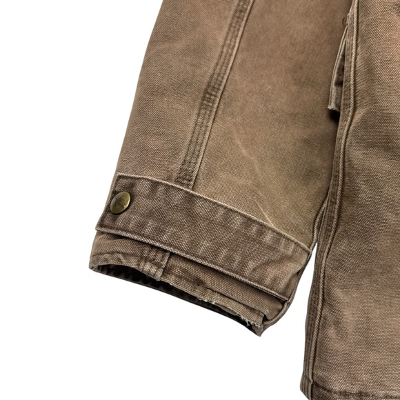 VTG 2007 Carhartt C10 Barn Coat Ranch Workwear Blanket Lined Jacket Chocolate - Picture 10 of 11